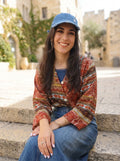 Top cover - גינס כהה תחרה