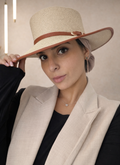 Chapeau de paille beige