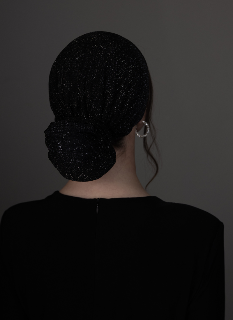 Hair Cover - Paillettes noires