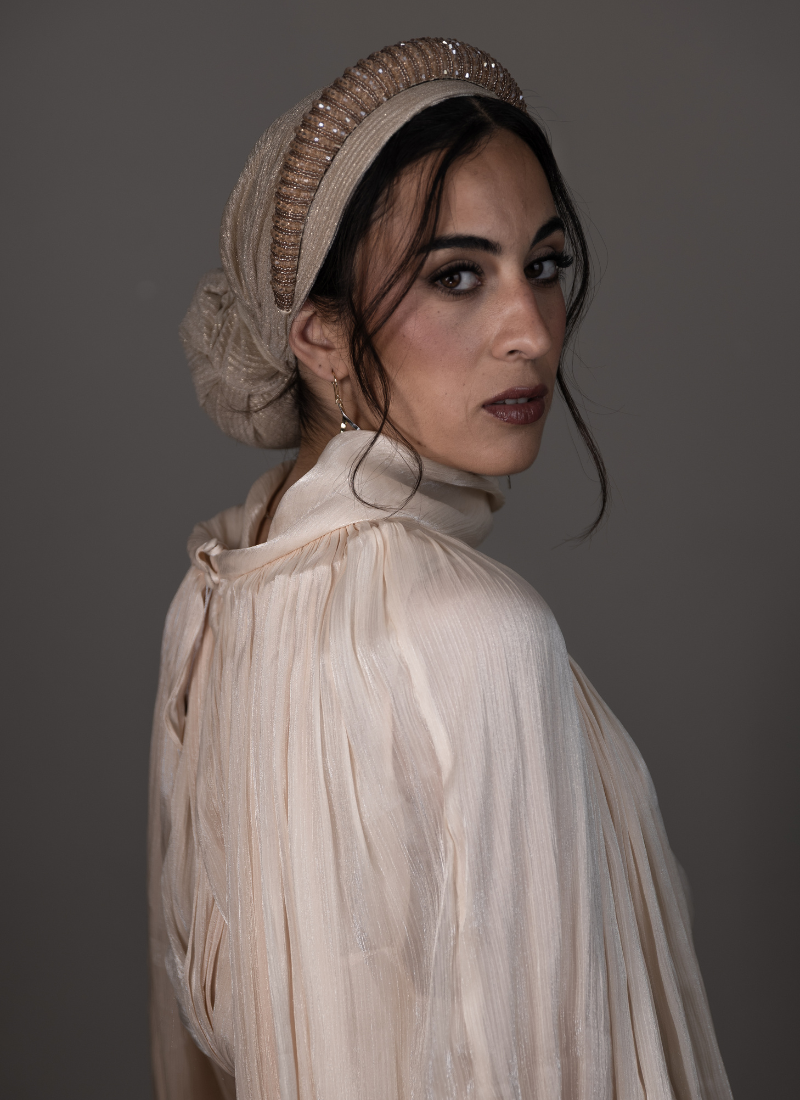 Hair Cover - פייטים זהב