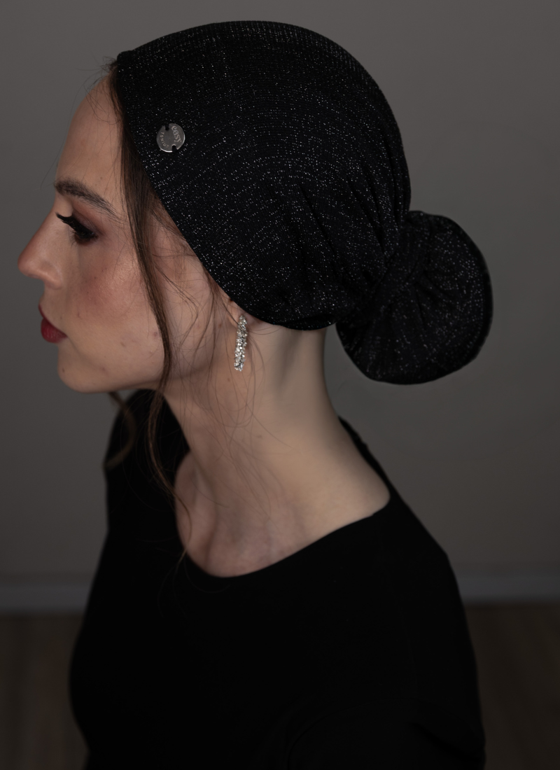 Hair Cover - Black sequins